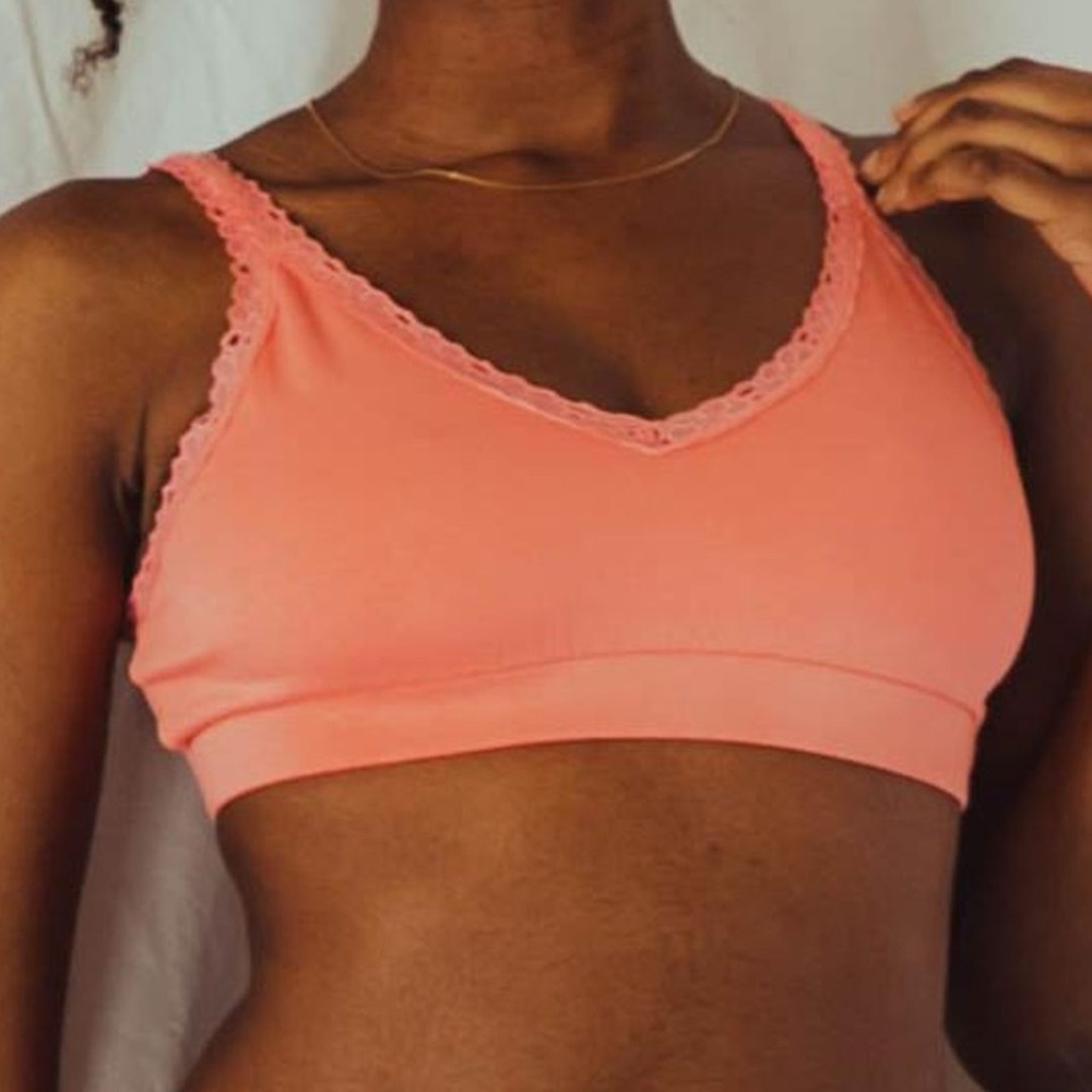 Uye Surana Pima Cotton Everyday Seamless Bra in Papaya (M/L)